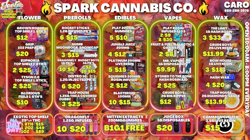 Spark Cannabis Co. 💨🍁THE BEST AROUND, HANDS DOWN!💨🍁