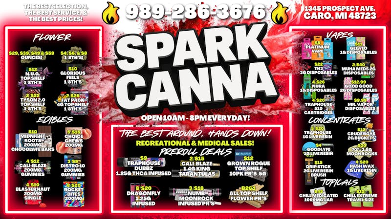 Spark Cannabis Co. 💨😁THE BEST AROUND, HANDS DOWN!💨😁