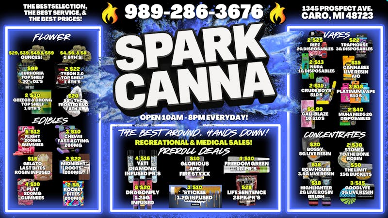 Spark Cannabis Co. 💨😁THE BEST AROUND, HANDS DOWN!💨😁
