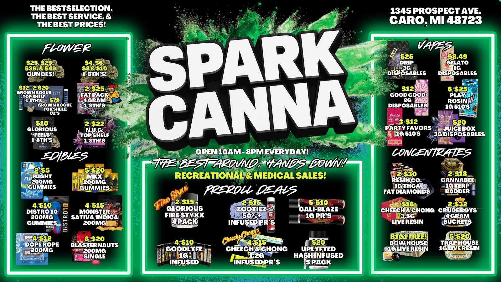 Spark Cannabis Co. 💨😎THE BEST AROUND, HANDS DOWN!💨😎