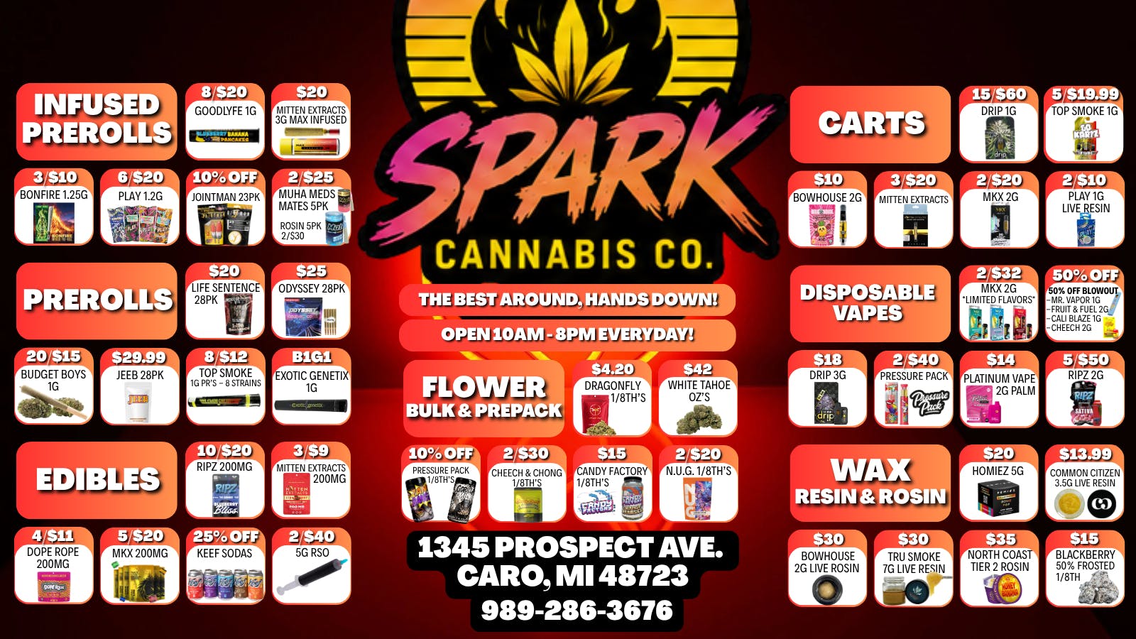 Spark Cannabis Co. 🚀😎LET'S GET HIGH🔥💨 FOR THE LOW 💰😜