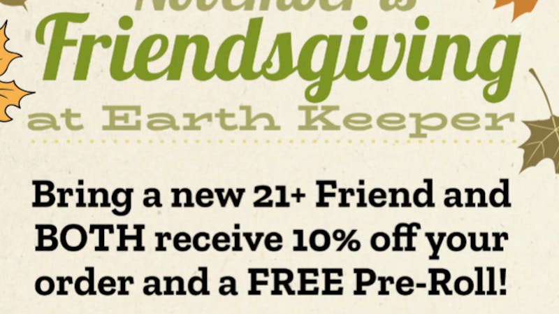 Earth Keeper Cannabis Friendsgiving in November at EK
