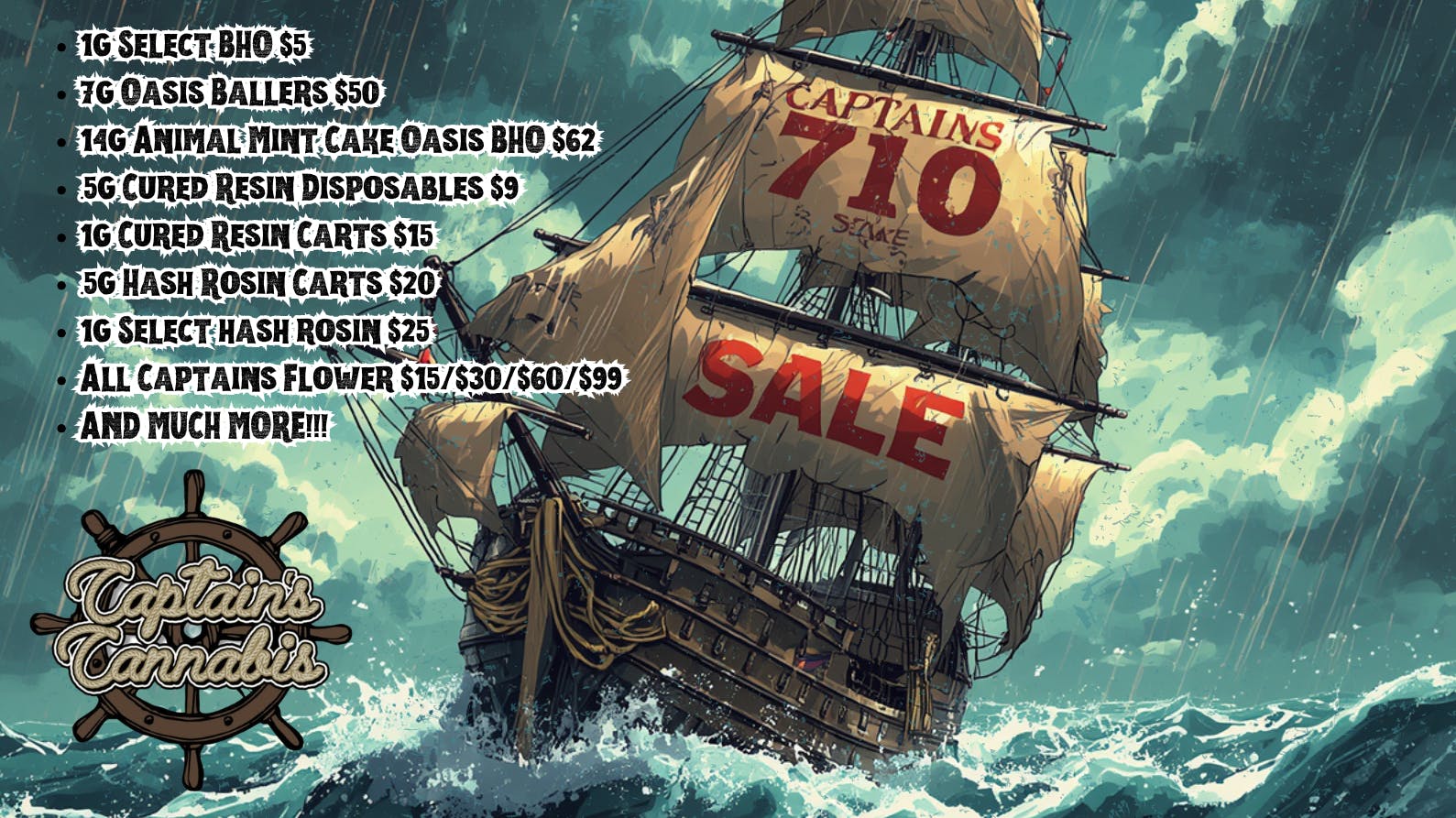 Captain's Cannabis - Sanford Captains 7/10 Sale!