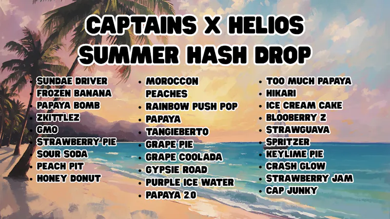 Captain's Cannabis - Sanford Captains x Helios Summer Hash Rosin Drop