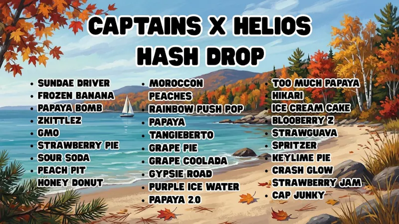 Captain's Cannabis - Sanford Captains x Helios Hash Rosin Drop