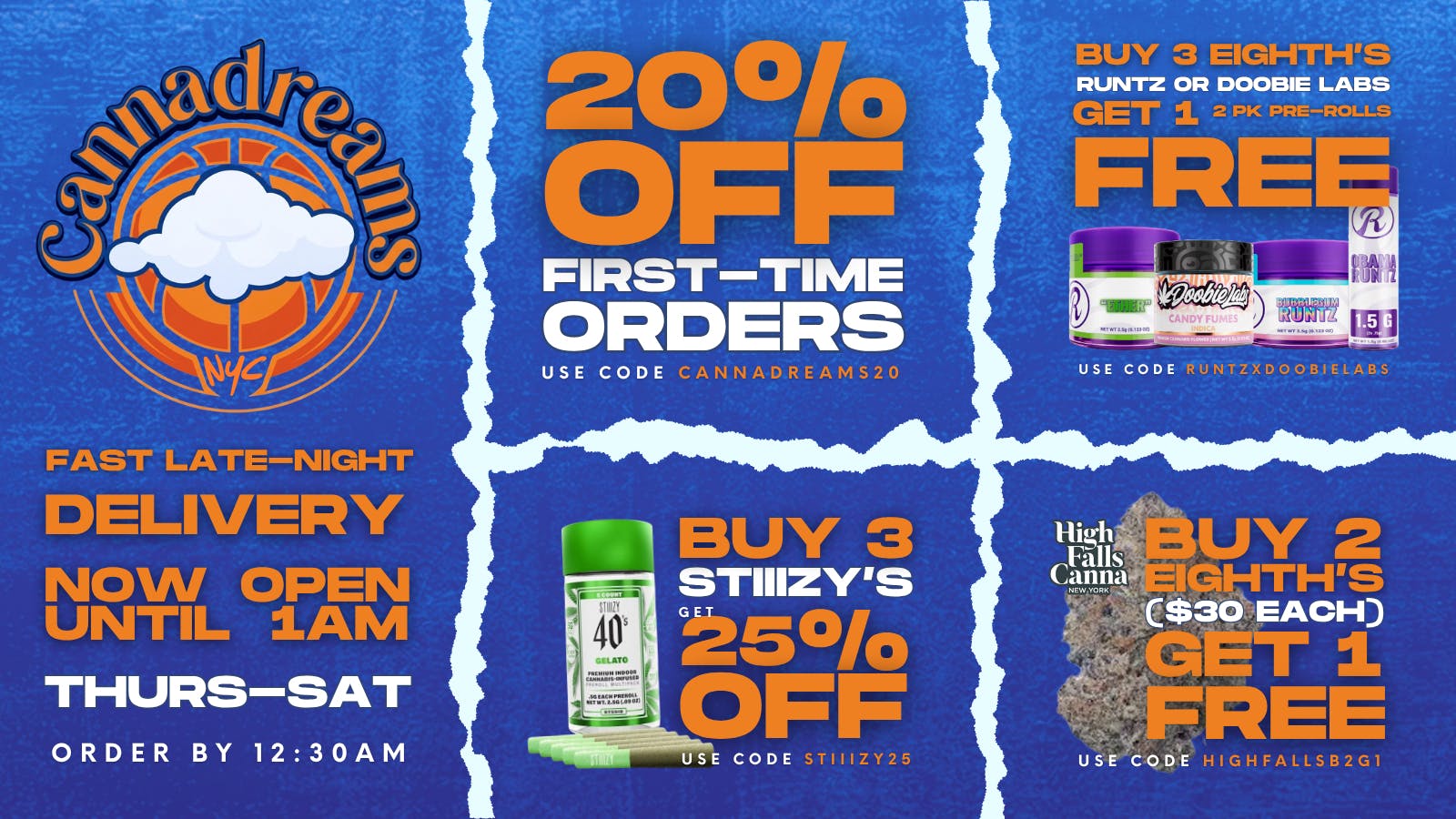 Cannadreams Delivery - Hudson Yards / NoMad 🏀 GAME DAY ESSENTIALS DELIVERED ☁️ GET 20% OFF!