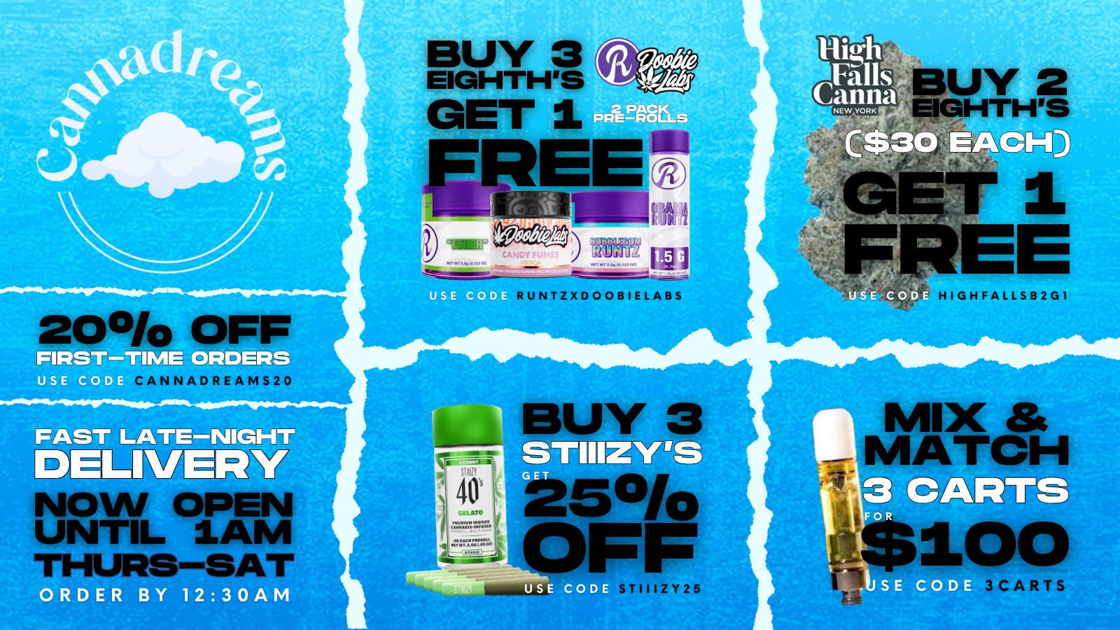 Cannadreams Delivery - East Village / Alphabet City 20% OFF 1st TIMERS + MORE DEALS @ CANNADREAMS ☁️