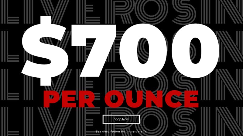 Auraz Medical Live Rosin Ounce $700 — Mix & Match Quarters