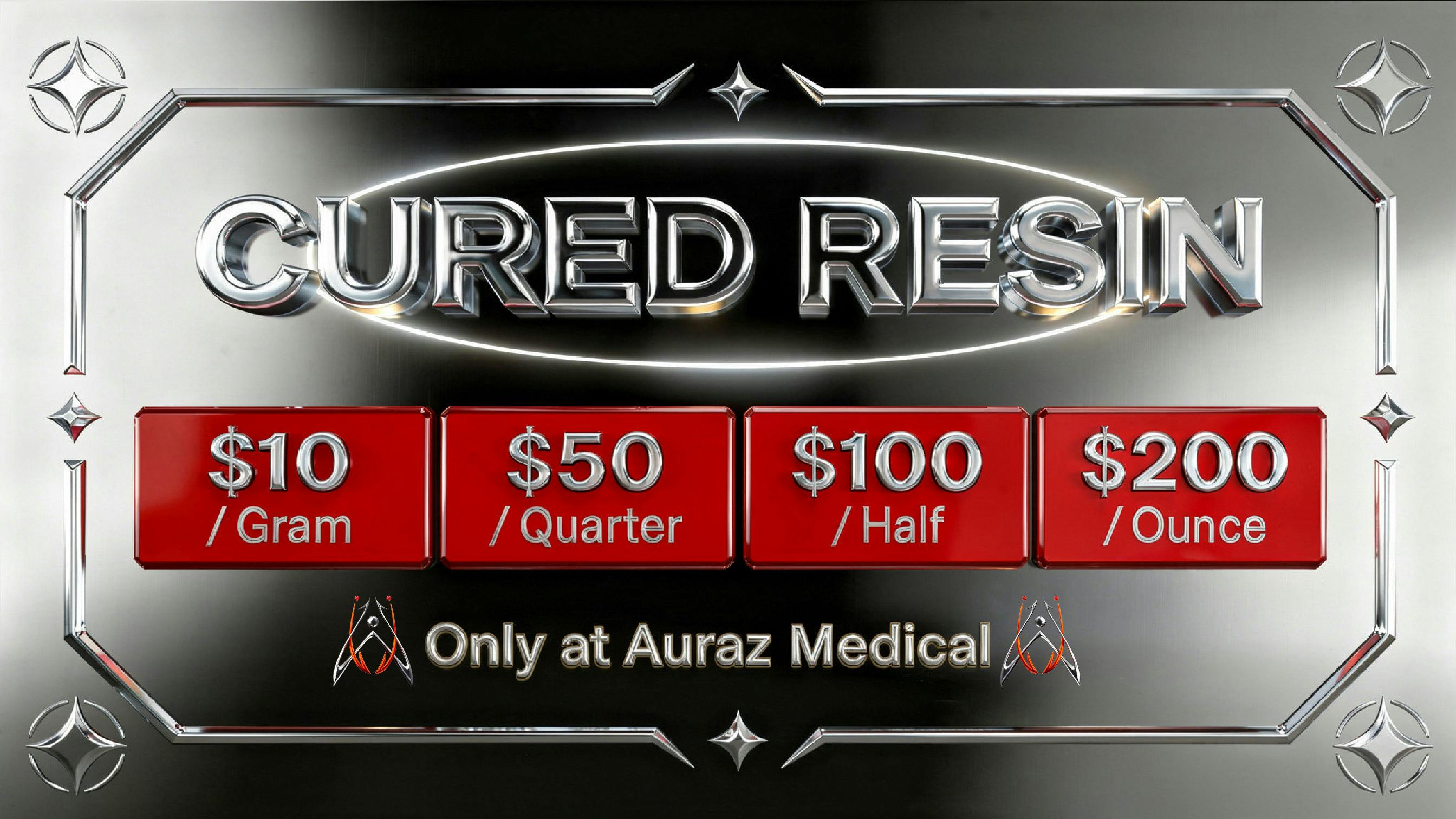 Auraz Medical Cured Resin Only $10/Gram — Don’t Miss Out!