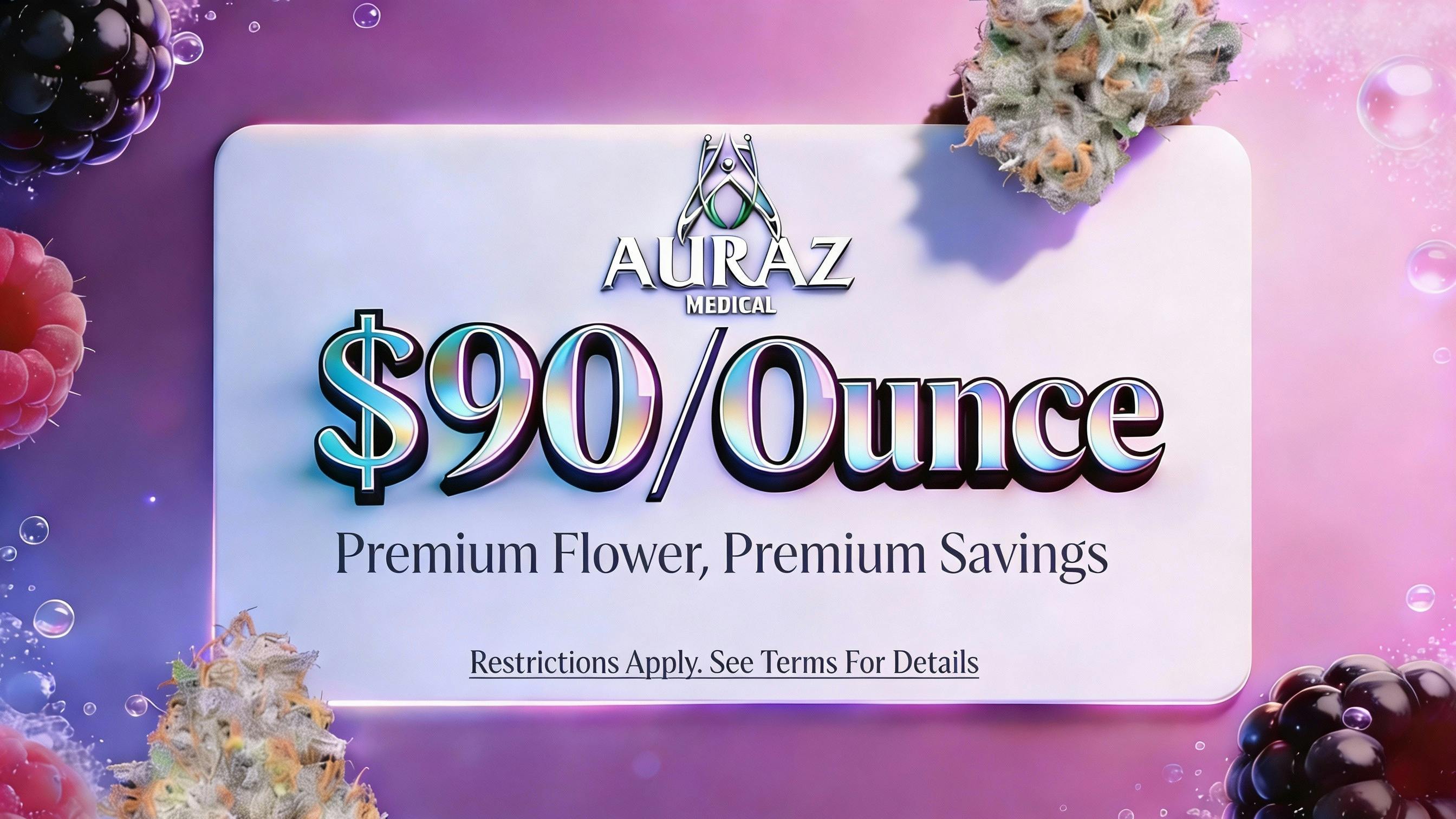 Auraz Medical 🍓 Berry Fizz Flash Sale — 1oz Premium Flower!