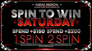 Auraz Medical Spin to Win Saturday!
