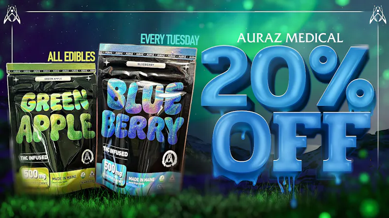 Auraz Medical Save 20% on ALL Edibles Every Tuesday
