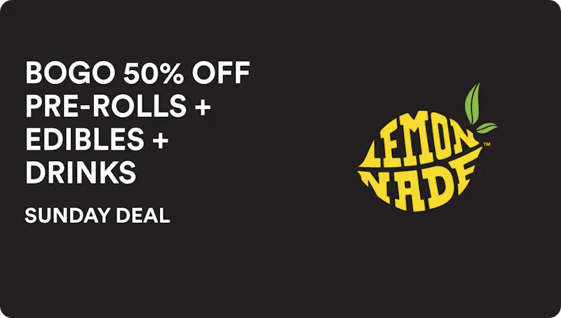 Lemonnade Union City SUNDAY DEAL: BOGO 50% OFF PRE-ROLLS + EDIBLES
