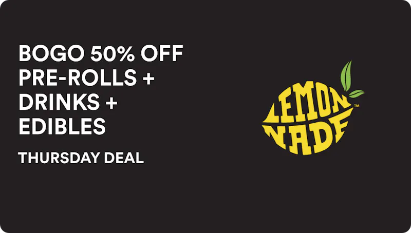 Lemonnade Union City THURSDAY DEAL: BOGO 50% OF PRE-ROLLS + EDIBLES