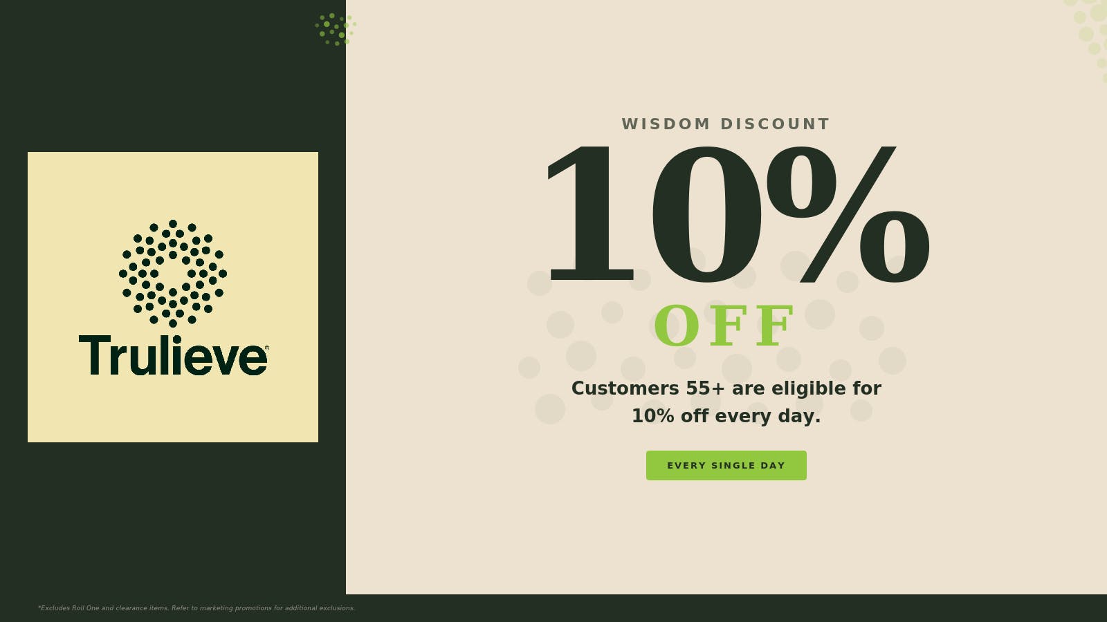 Trulieve Phoenix Dispensary Alhambra Wisdom Discount: 10% OFF For 55+ (Med & Rec)