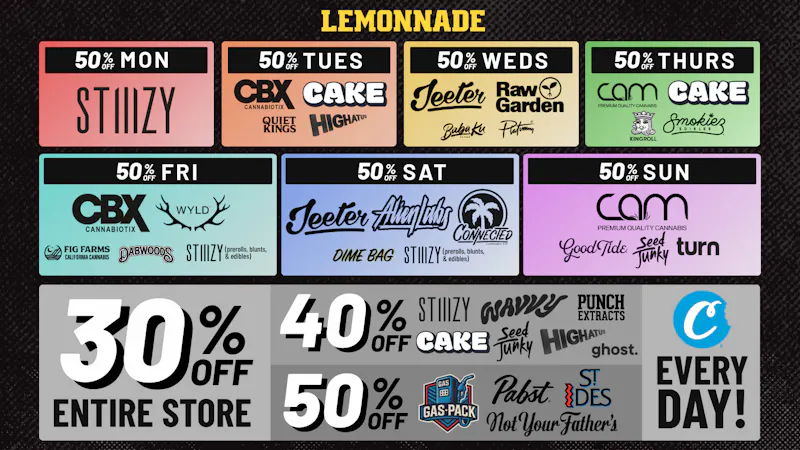 Lemonnade Union City 30% off ENTIRE Store + 50% off select Brands!