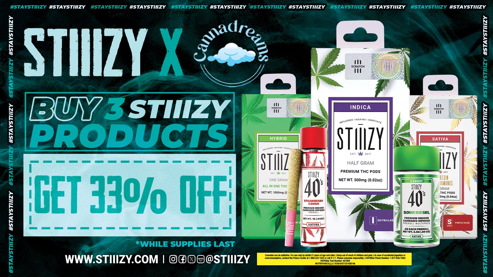 Cannadreams Delivery - Financial District / Tribeca BUY 3 STIIIZY's, GET 33% OFF ☁️