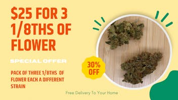 Brook Haven Farms LLC 3 1/8ths of Flower Bundle for $25