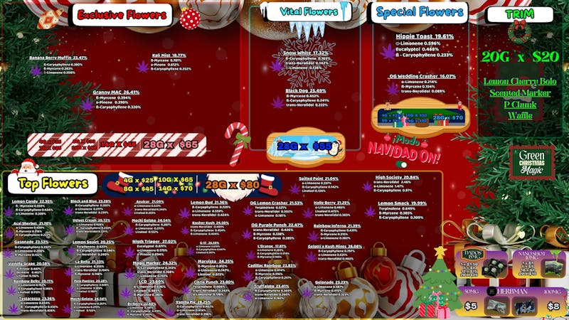 Foresta Cannabis Collection 🎄🌲 Menú Festivo Activo 🌲🎄