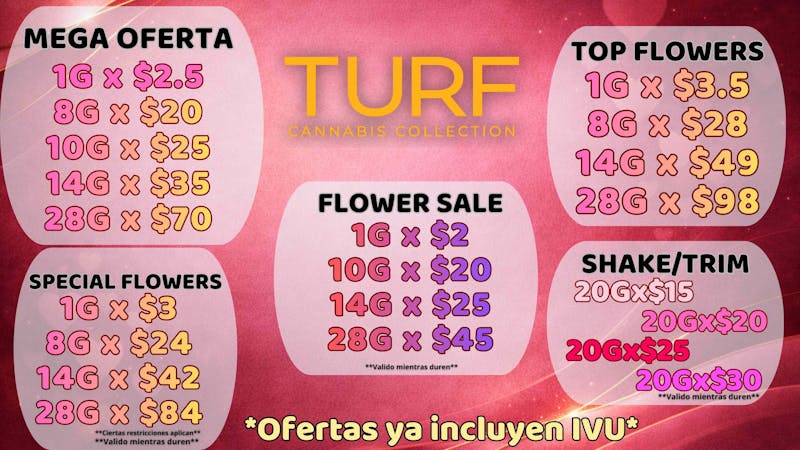 Turf Cannabis Collection VALENTINES Deals @ TURF