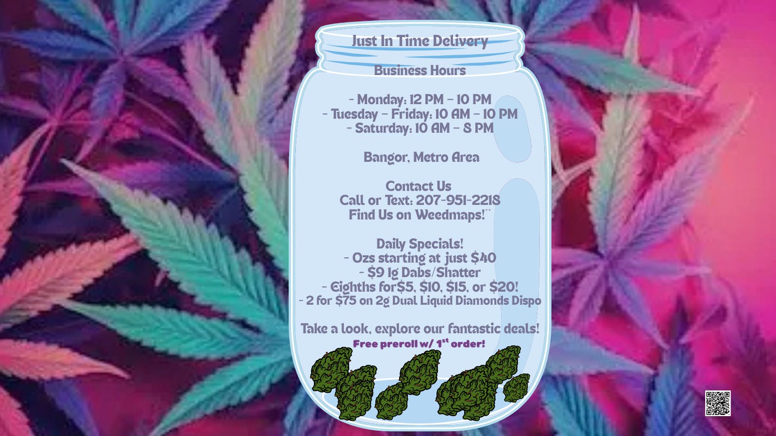 Just in time $40oz & More Daily Specials!