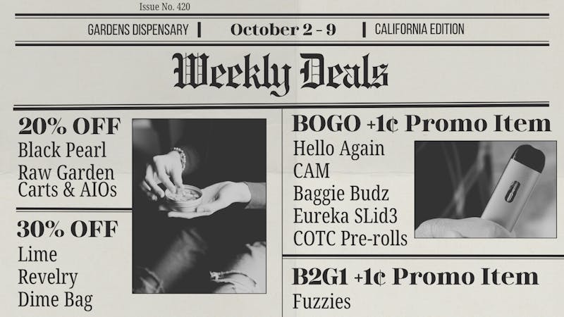 Releaf on Vine - Oxnard October 2 - 9 Weekly Deals