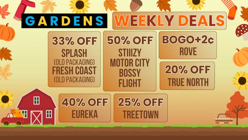 Urban Gardens October 9 - 16 Weekly Deals