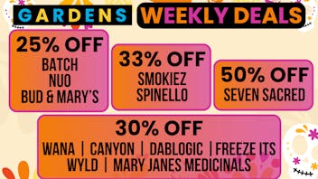 Twin Peaks Dispensary October 30 - November 6 Weekly Deals