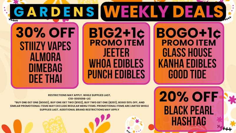 Releaf on Vine - Oxnard October 30 - November 6 Weekly Deals