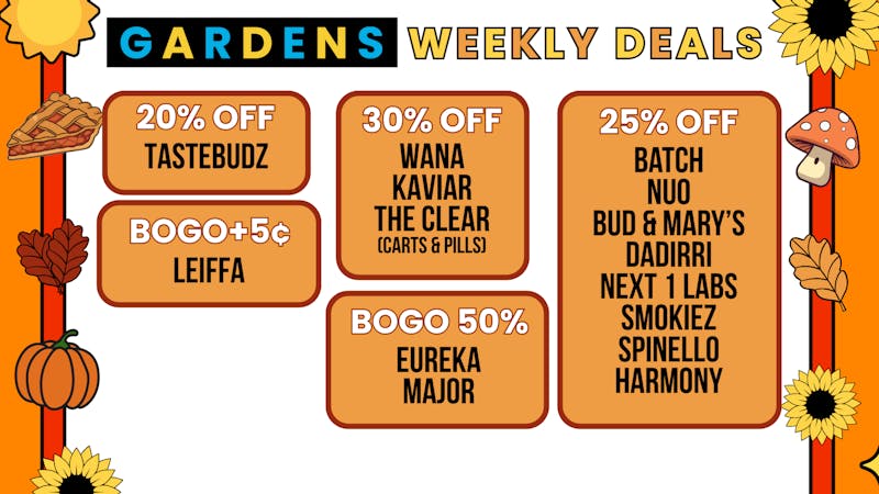 Stadium Gardens November 20-27 Weekly Deals