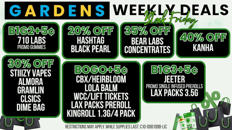 Releaf on Vine - Oxnard November 27 - December 4 Weekly Deals