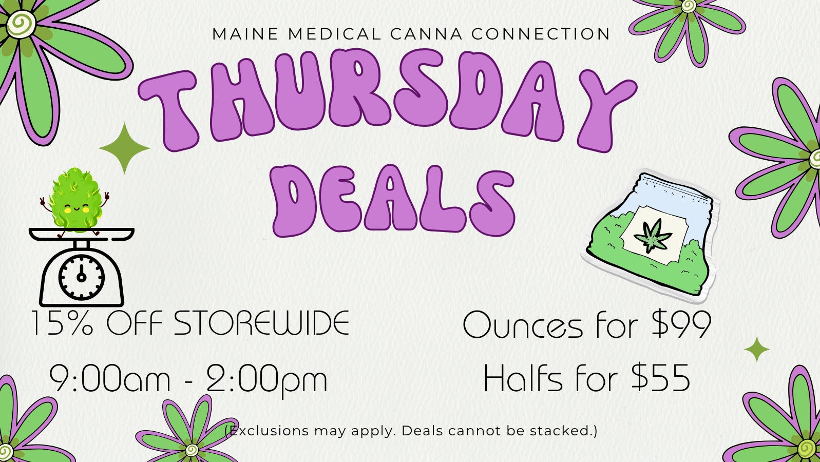 Maine Medical Canna Connection Thursday's Deals