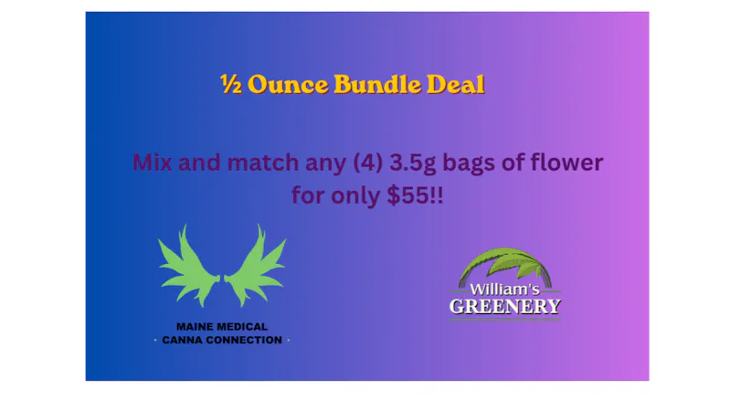 Maine Medical Canna Connection 1/2 Ounce bundle for $55