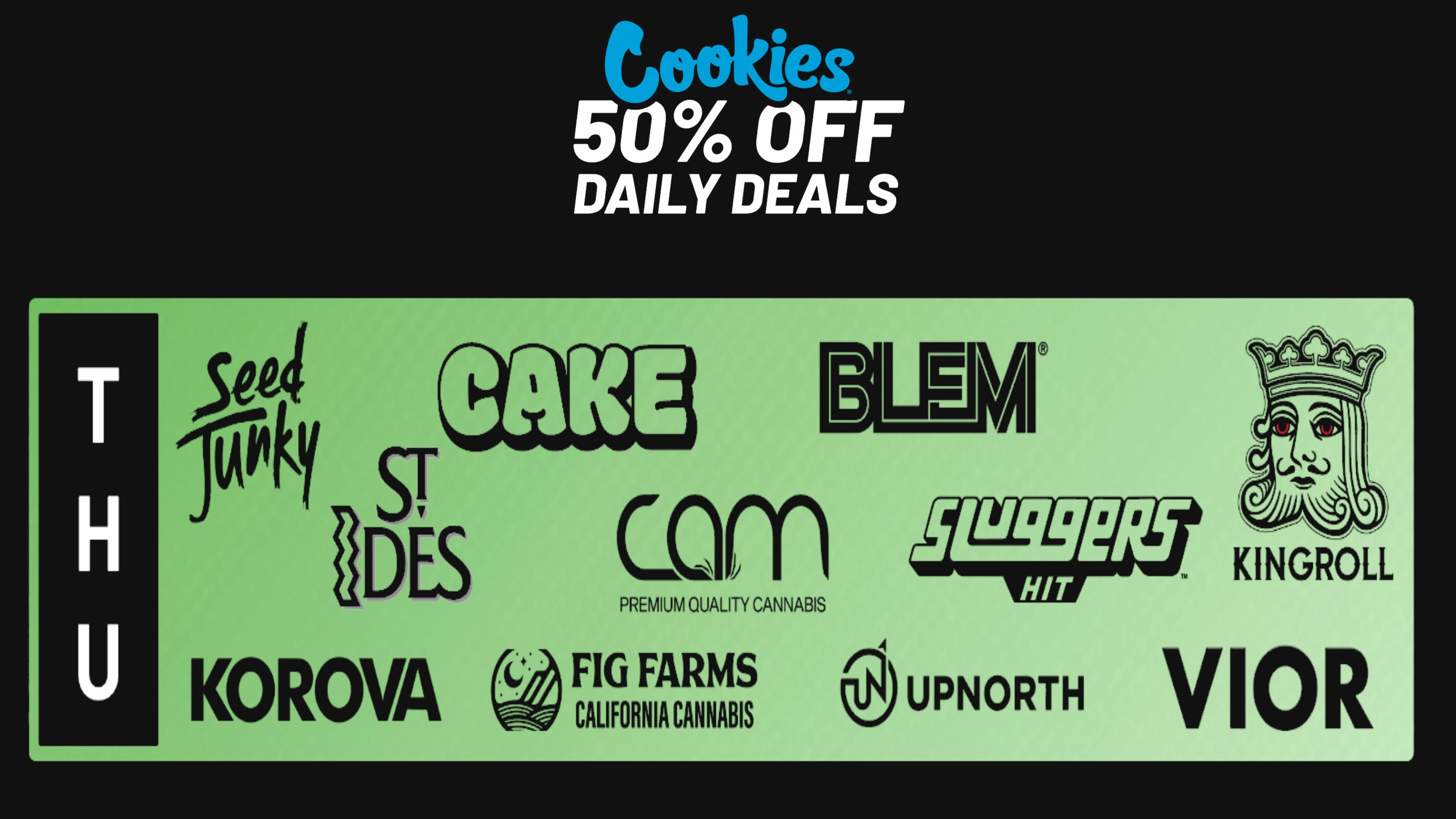 Cookies Brentwood Thursday Daily Deal: 50% Off Select Brands