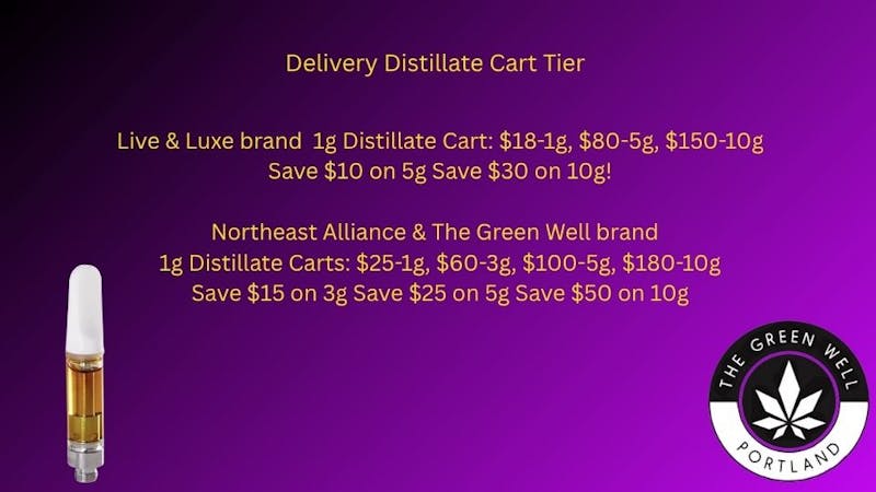 The Green Well #1 - The Windham Delivery Live & Luxe brand $18-1g, $80-5g, $150-10g