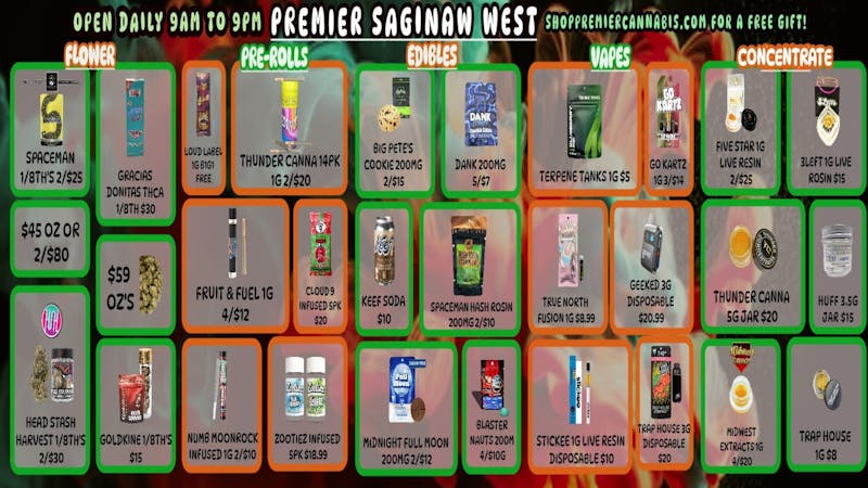 Premier Cannabis Saginaw West Fall into these Deals! 🍂