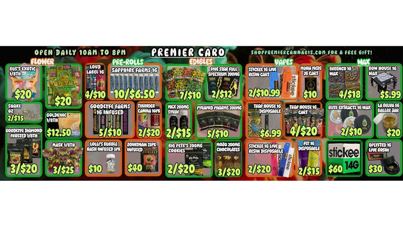 Premier Cannabis Caro 🍁 Fall Into These Cool Specials 🍂