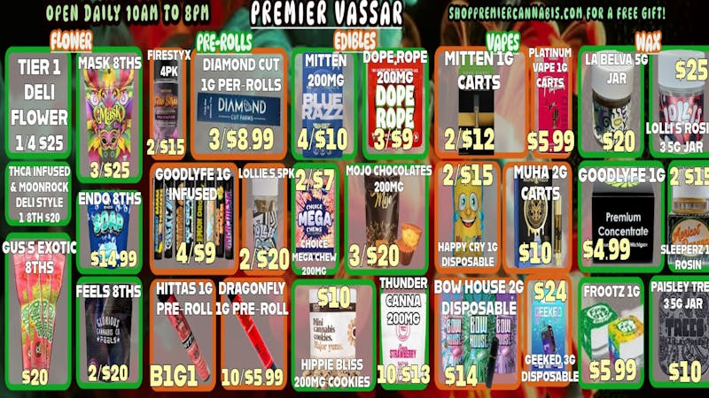 Premier Cannabis Vassar FALL INTO SAVINGS