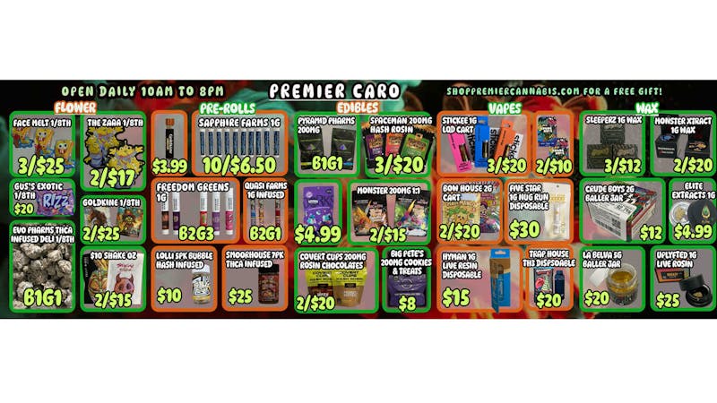 Premier Cannabis Caro 🍁 Fall Into These Cool Specials 🍂
