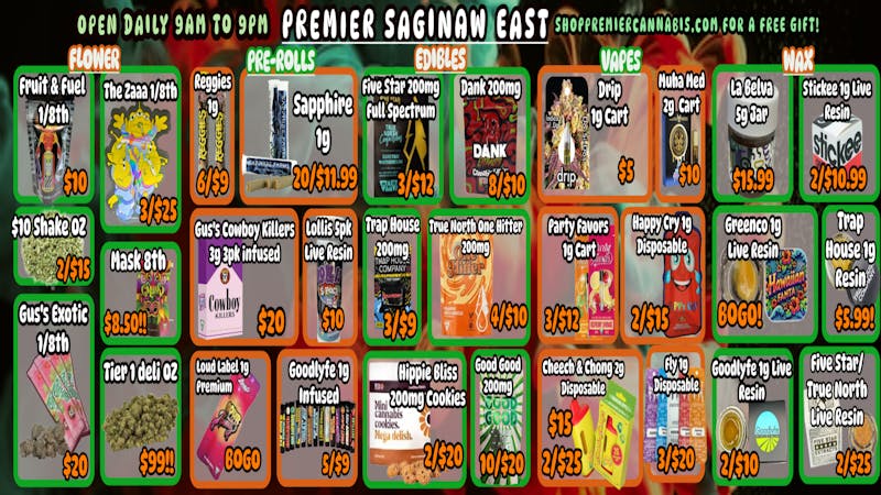 Premier Cannabis Saginaw Fall Into Savings!