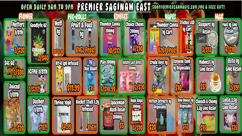 Premier Cannabis Saginaw Weed Like To Take You Higher! 😉