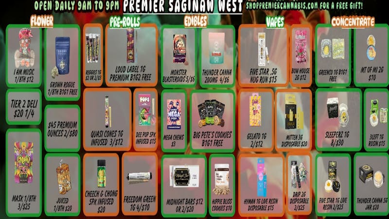 Premier Cannabis Saginaw West Fall into these Special Deals! 🍂