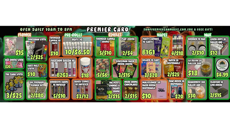 Premier Cannabis Caro 🍁 Fall Into These Cool Specials 🍂