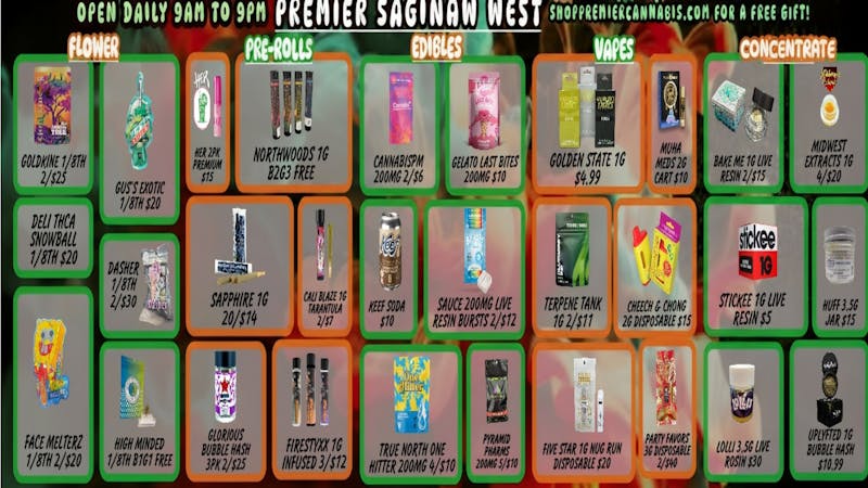 Premier Cannabis Saginaw West Wonderful Weed Savings