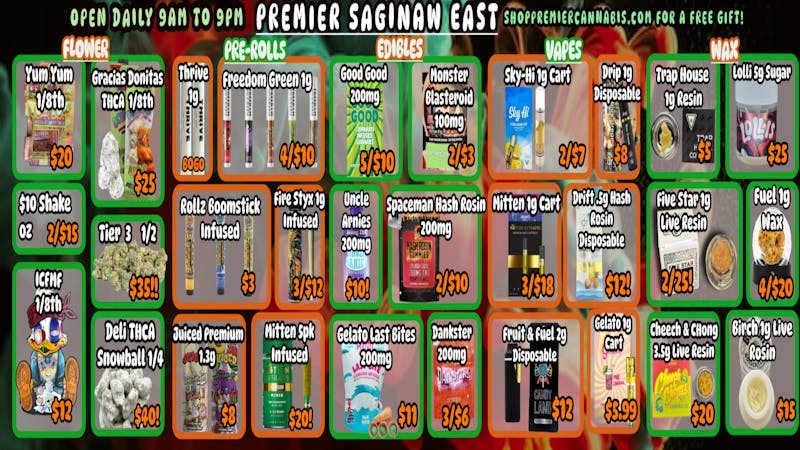 Premier Cannabis Saginaw Thanksgiving Savings!