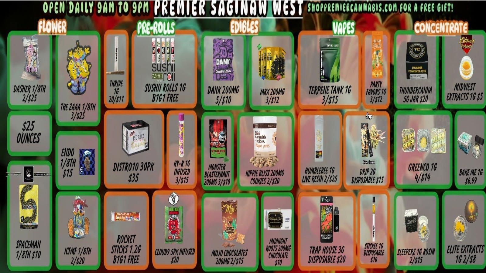Premier Cannabis Saginaw West Christmas Savings! 🤶