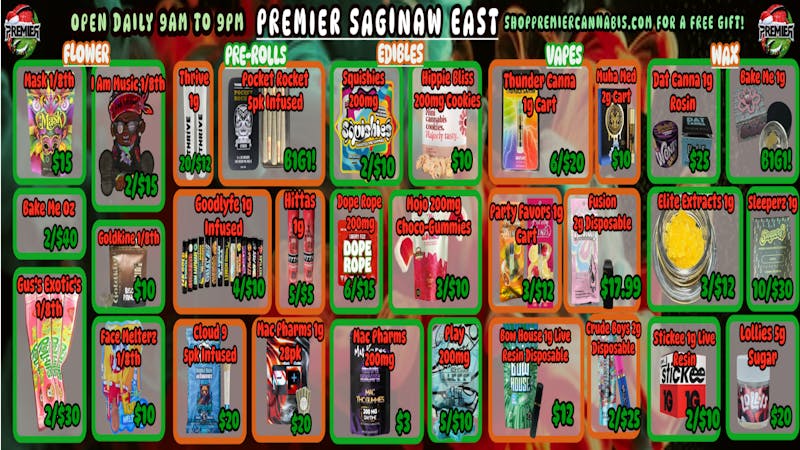 Premier Cannabis Saginaw New Year, New Deals!