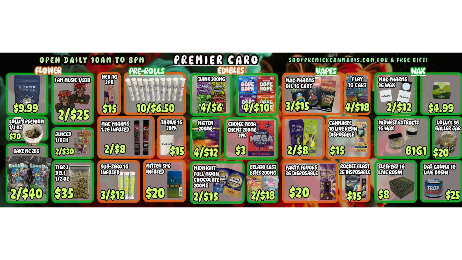 Premier Cannabis Caro Shop the best, Forget the rest!