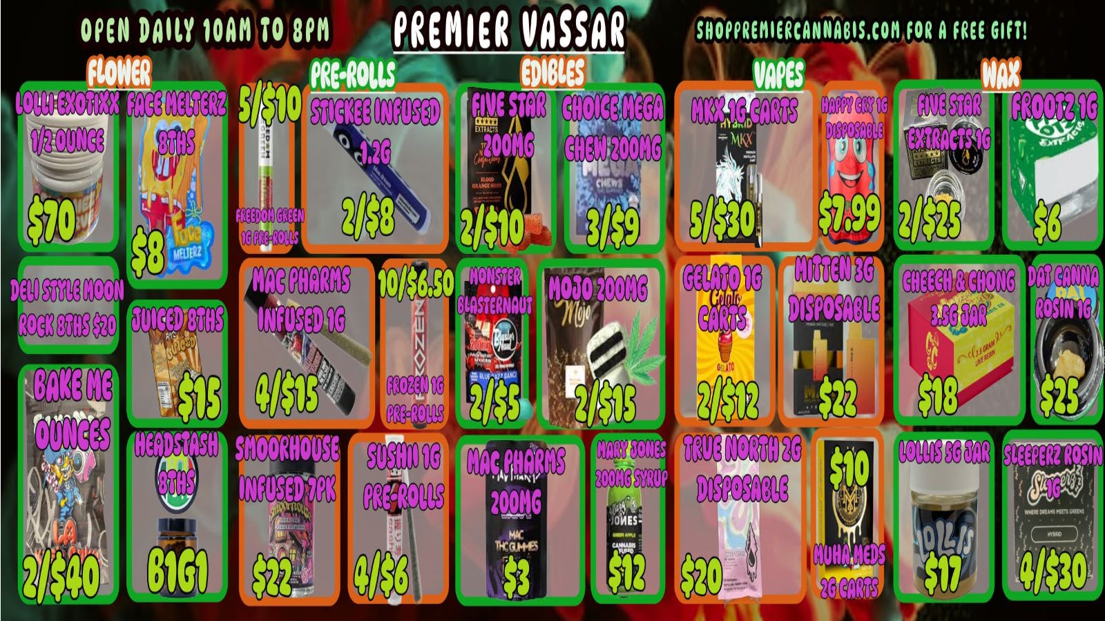 Premier Cannabis Vassar SNOWED IN SAVINGS