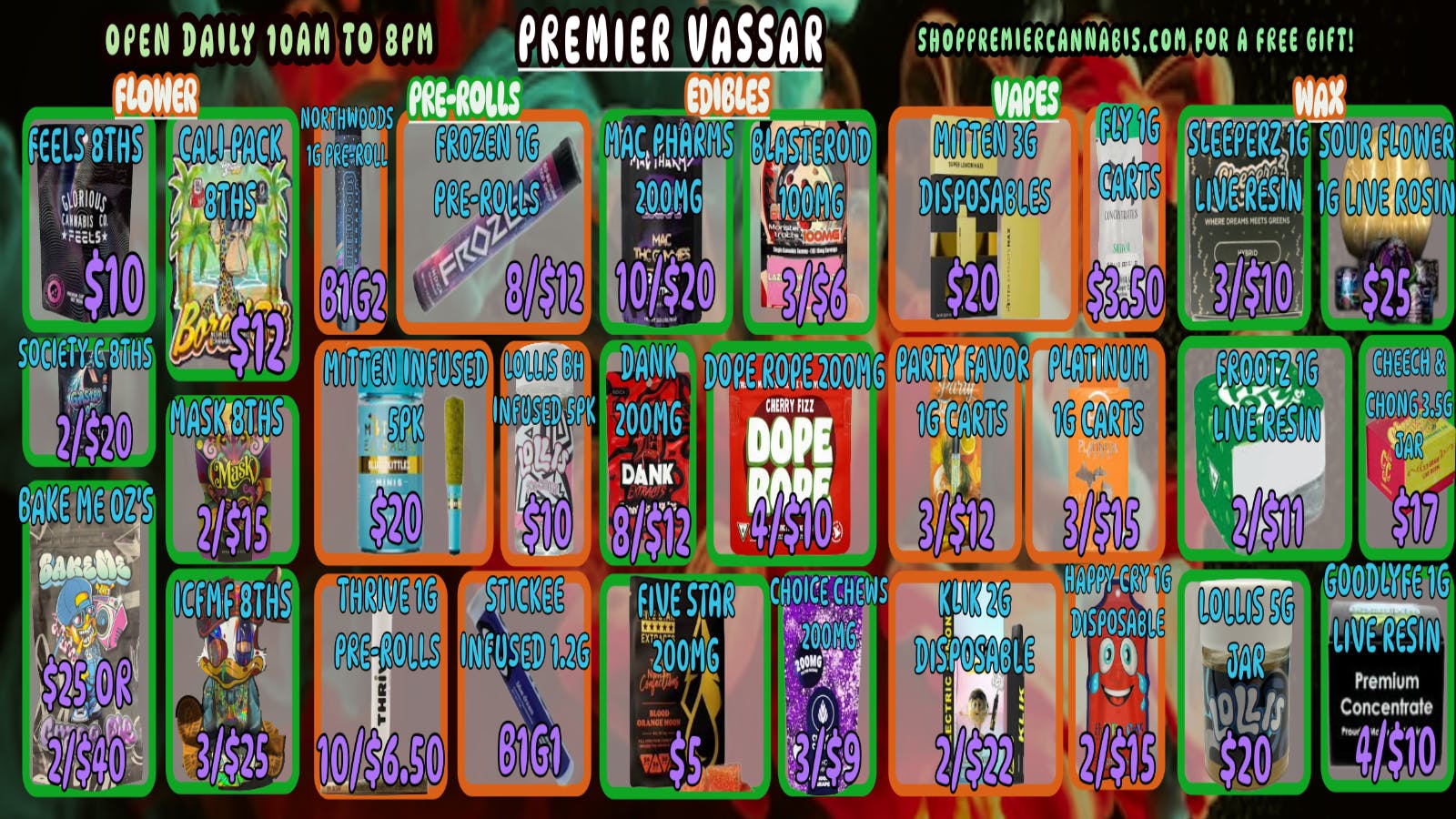 Premier Cannabis Vassar SNOWED IN SAVINGS ❄